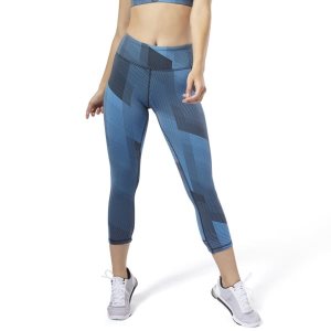 Reebok Lux 3/4 2.0 Tights Damen - Blau - DE 360-KUR